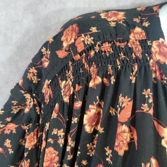 Free People Floral Boho Flower Field Mini Dress size Large - Picture 5 of 16